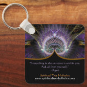 スピリチュアルツリー・オブ・ライフ・フラクタルアート キーホルダー (正面)