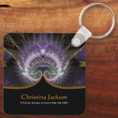 スピリチュアルツリー・オブ・ライフ・フラクタルアート キーホルダー (裏面)