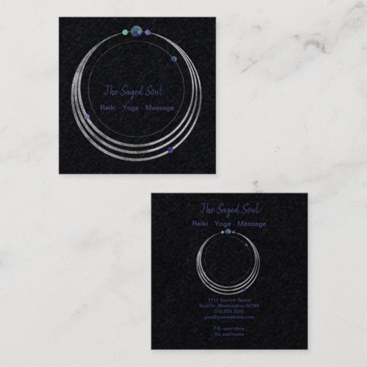 スピリチュアルニューエイジと形而上学的幾何学 スクエア名刺 (正面/裏面)