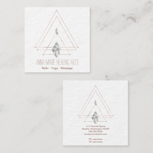 スピリチュアルニューエイジと形而上学 スクエア名刺 (正面/裏面)