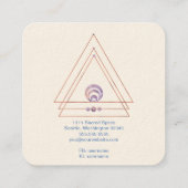 スピリチュアルニューエイジと形而上学|紫の金ゴールド スクエア名刺 (裏面)