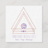 スピリチュアルニューエイジと形而上学|紫 スクエア名刺 (正面)