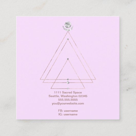 スピリチュアルニューエイジ聖域 スクエア名刺 (裏面)