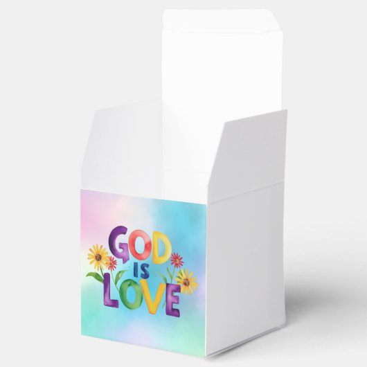 スピリチュアルバイブル引用文神は愛の花カラフル フェイバーボックス (オープン)