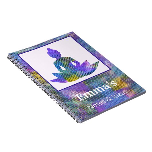 スピリチュアルパステルハーフロータスヨガパーソナルノート ノートブック (右側)