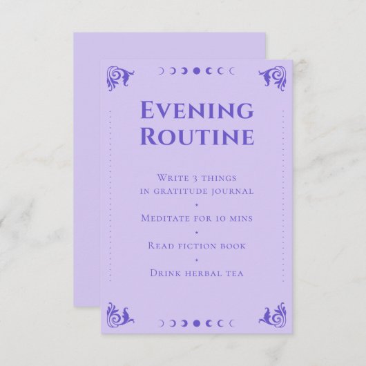 スピリチュアルパープルタロット夕べルーチンカード 招待状 (正面/裏面)