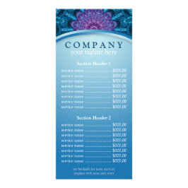 スピリチュアルパープルフラワーマンダラ価格表メニュー ラックカード