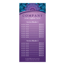 スピリチュアルパープルフラワーマンダラ価格表メニュー