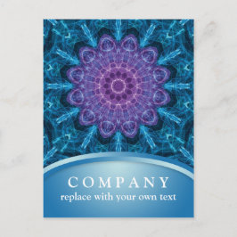 スピリチュアルパープルフラワーマンダラ ポストカード