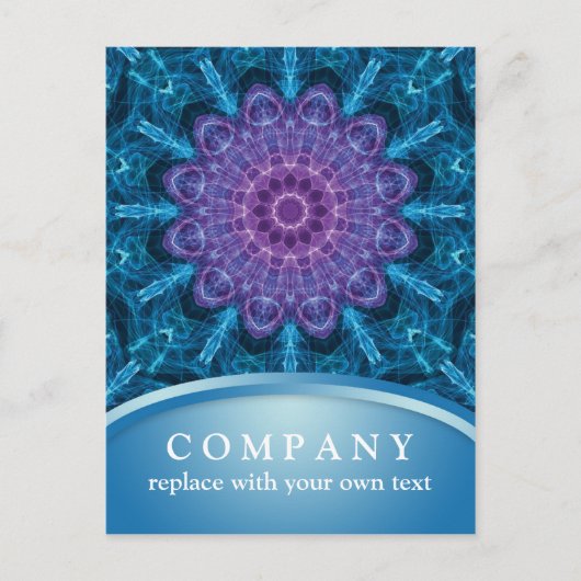 スピリチュアルパープルフラワーマンダラ ポストカード (正面)