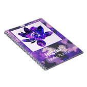 スピリチュアルパープルロータスフラワーボタニカル ノートブック (右側)