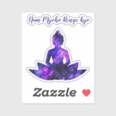 スピリチュアルパープルロータスヨガナム妙法蓮華経シール シール (シート)