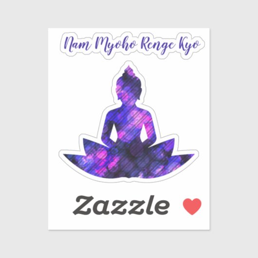 スピリチュアルパープルロータスヨガナム妙法蓮華経シール シール (シート)