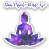 スピリチュアルパープルロータスヨガナム妙法蓮華経シール シール (正面)