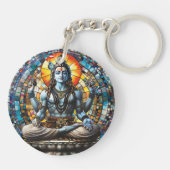 スピリチュアルヒンドゥー教の神、宗教シヴァ神 キーホルダー (裏面)