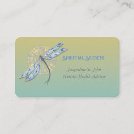 スピリチュアルヒーリングと水彩トンボ 名刺