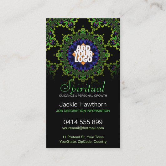 スピリチュアルヒーリングフラワー（ロゴ付き名刺） 名刺 (正面)