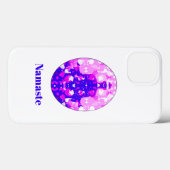 スピリチュアルピンクシッティングヨガポーズナマステ Case-Mate iPhoneケース (裏面 (横))