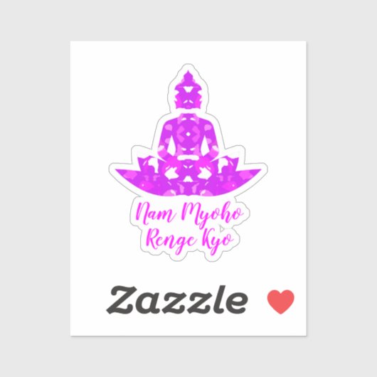 スピリチュアルピンク&ホワイトシンメトリロータスヨガ切り出し シール (シート)