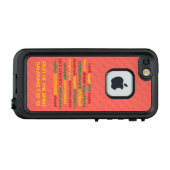 スピリチュアルフルーツの精神のカスタマイズ可能なサンゴ LifeProof iPhoneケース (裏面横)