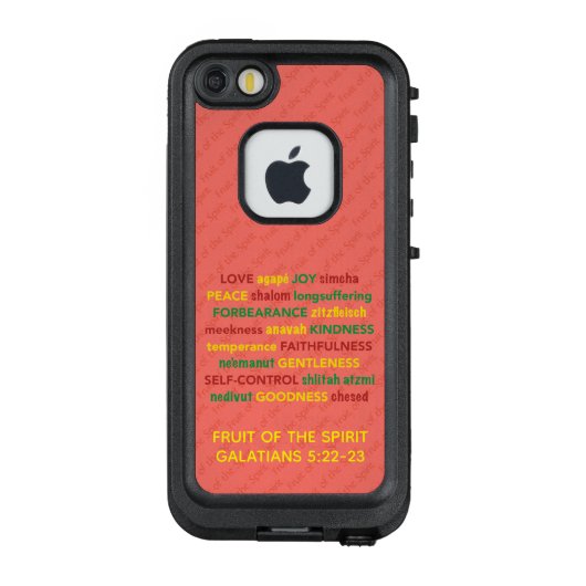 スピリチュアルフルーツの精神のカスタマイズ可能なサンゴ LifeProof iPhoneケース (裏面)