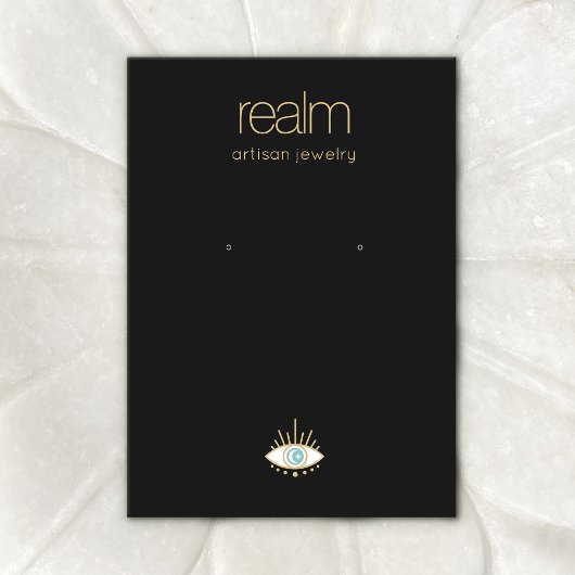 スピリチュアルブラックイヤリングジュエリー表示 名刺