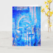 スピリチュアルブルーブッダヘッドやる気を起こさせる引用文 カード (黄色い花)