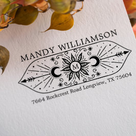 スピリチュアルホリスティックシアルサン&ムーンモノグラム セルフインキングスタンプ