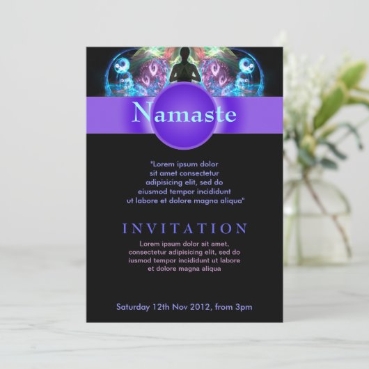 スピリチュアルホリスティックヨガワークショップイベントフライヤーインヴィット 招待状 (スタンド正面)