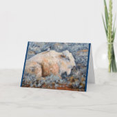 スピリチュアルホワイトバッファローファインアートグリーティングカード カード (正面)