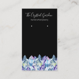 スピリチュアルボーアメジスト結晶イヤリングジュエリー 名刺