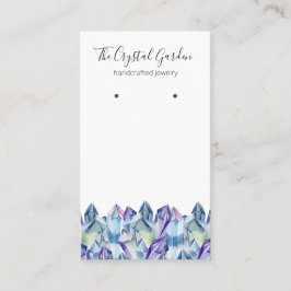 スピリチュアルボーアメジスト結晶イヤリングジュエリー 名刺