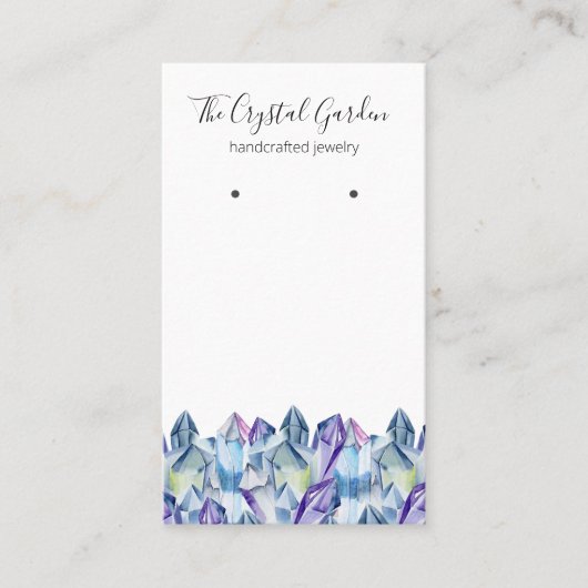 スピリチュアルボーアメジスト結晶イヤリングジュエリー 名刺 (正面)