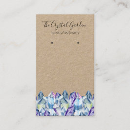 スピリチュアルボーアメジスト結晶イヤリングジュエリー 名刺