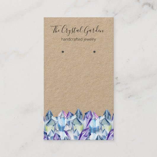 スピリチュアルボーアメジスト結晶イヤリングジュエリー 名刺 (正面)