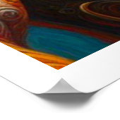 スピリチュアルマンゾウ虎カラフル ポスター (角)