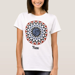 スピリチュアルマンダラヨガオムブルーラストカスタマイズ Tシャツ