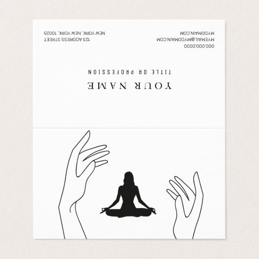 スピリチュアルミニマルプロフェッショナルロゴヨガ  名刺 (外部フラット)