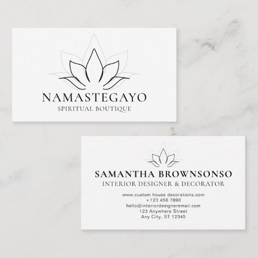 スピリチュアルヨガメディテーションロータスゼンホリスティック 名刺 (正面/裏面)