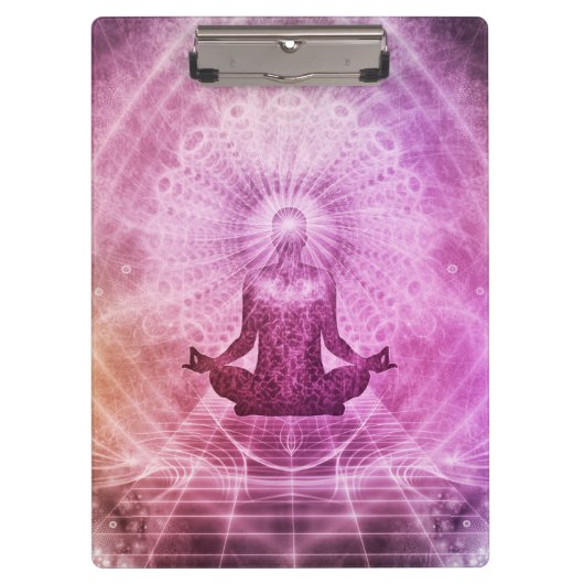 スピリチュアルヨガ瞑想カラフル禅 クリップボード (正面)