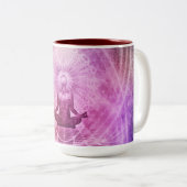 スピリチュアルヨガ瞑想カラフル禅 ツートーンマグカップ (正面右)