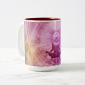 スピリチュアルヨガ瞑想カラフル禅 ツートーンマグカップ (正面左)