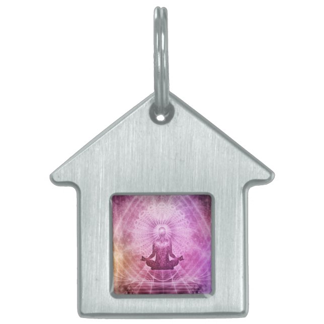 スピリチュアルヨガ瞑想カラフル禅 ペットネームタグ (正面)