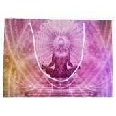 スピリチュアルヨガ瞑想カラフル禅 ラージペーパーバッグ (裏面)