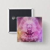 スピリチュアルヨガ瞑想カラフル禅 缶バッジ (正面&裏面)