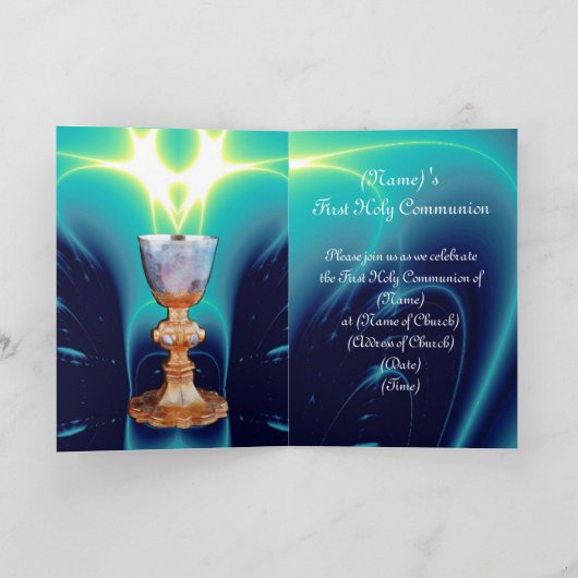 スピリチュアルライト第1聖域/《キリスト教》洗礼式や命名式 サンキューカード (内部)