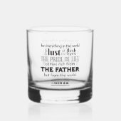 スピリチュアルリフレクションアート – 1 John 2:16 ウイスキーグラス (裏面)