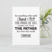 スピリチュアルリフレクションアート – 1 John 2:16 シーズンカード (スタンド正面)