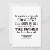 スピリチュアルリフレクションアート – 1 John 2:16 シーズンカード (正面)