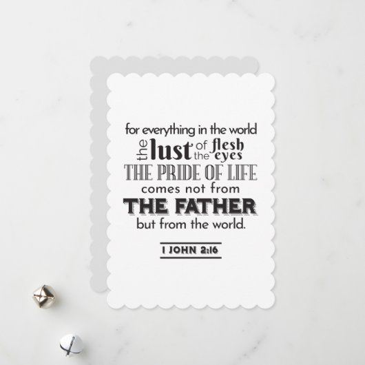 スピリチュアルリフレクションアート – 1 John 2:16 シーズンカード (正面/裏面インサイチュ)